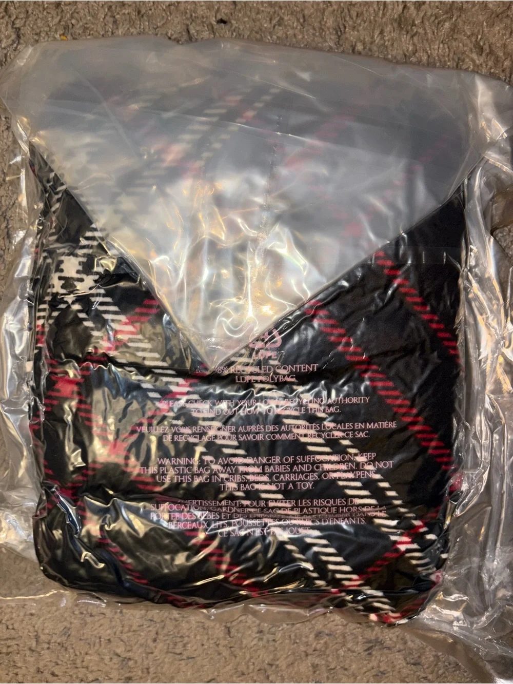 Victoria's Secret Black Plaid blanket